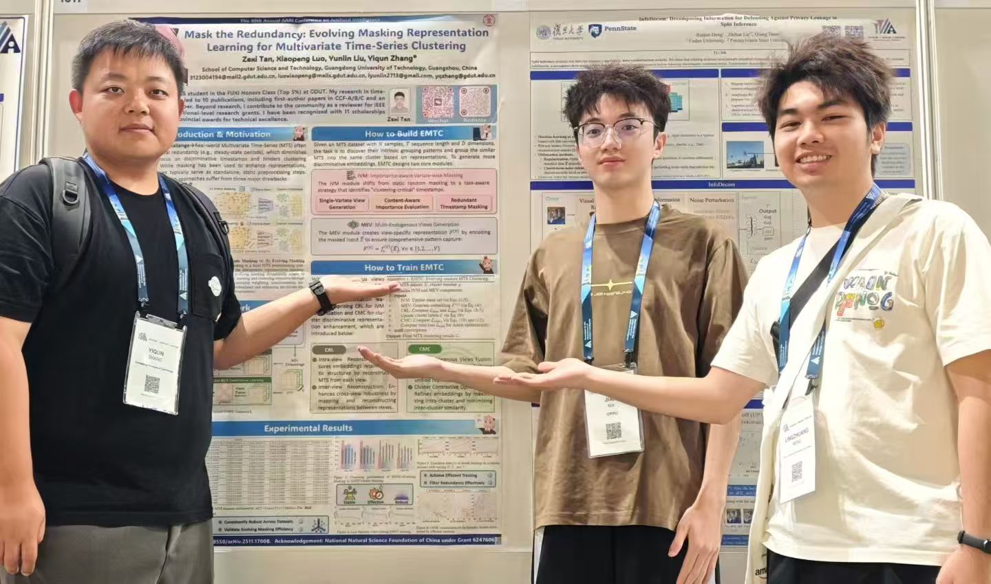 参加学术会议合影